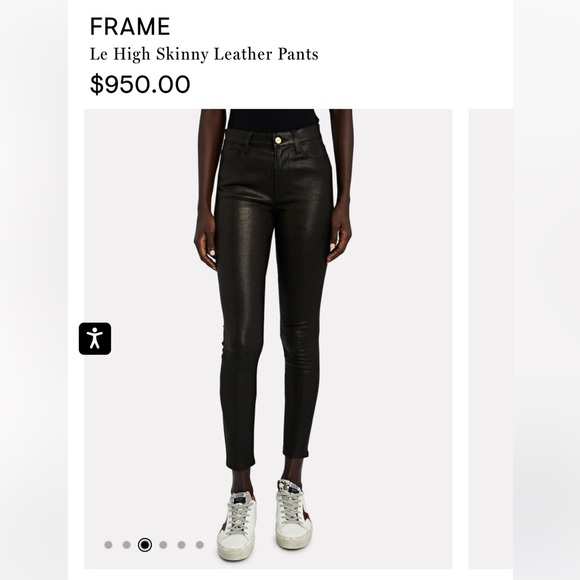 Frame Le Skinny de Jeanne leather pants in black 30 - Picture 2 of 12